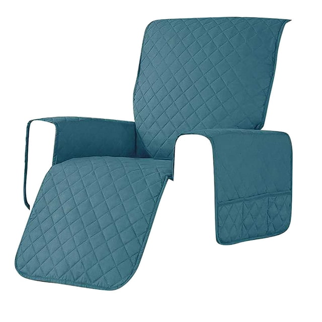 Housse de Sofa 2024 Réversible pour Fauteuil Inclinable, Housse Imperméable avec Poches Latérales, Protège-Fauteuil Inclinable Lavable avec Sangles Élastiques pour Enfants, Chien, Beige