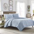 thumbnail image 1 of Laura Ashley Felicity Collection Quilt Set-100% Cotton, Reversible, All Season Bedding with Matching Sham(s), Pre-Washed for Added Softness, Queen, Breeze Blue, 1 of 5