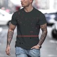 thumbnail image 2 of Ketyyh-chn99 Chemises pour Hommes Couleur Unie T-Shirt à Manches Courtes Chandail Col Rond Coupe Décontractée T-Shirt Rouge Melon D\'eau,L, 2 of 5