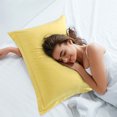 thumbnail image 3 of REGALWOVEN Soft 1800 Microfiber Oxford Pillowcases 2Pcs, Standard Gold, 3 of 7