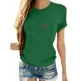 thumbnail image 1 of Innerwin Hauts Imprimé Pissenlit T-Shirts pour Femmes Vacances Col Rond Vintage Vert TG, 1 of 2
