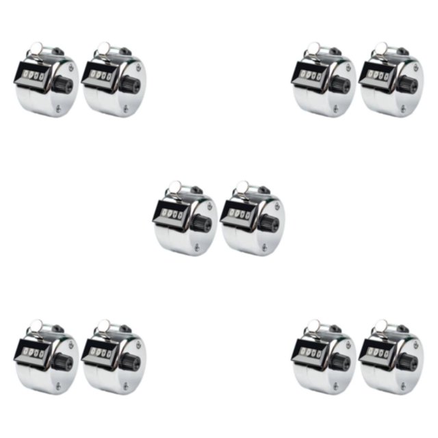 mmirethe 2pack/lot Manual And Accurate Counting Unisex Hand Tally With Materials Silvery 5Set