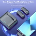 thumbnail image 4 of yeacher Système de Microphone Double Sans Fil 2,4 g avec Étui de Chargement, Portée de 20 m, Compatible Type-C, Micros à Revers Omnidirectionnels, 1 Récepteur + 2 Émetteurs, Batterie Intégrée, Fonctionnement de 6 à 8 Heures, 4 of 6