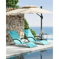 thumbnail image 1 of Edtara Outdoor Patio Lounge Chairs 2-Pack, Iron Frame With Ergonomic Design and Quick-Dry Fabric for Poolside or Backyard, 1 of 7