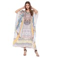 thumbnail image 2 of Robe Kaftan Longue Décontractée Ample à Manches Kimono pour Femmes Grande Taille, Tenue de Villégiature, Robe de Soirée, Fête, Été, Plage, Couvre-Maillot, 2 of 6