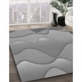 thumbnail image 3 of Ahgly Company Machine Washable Indoor Round Transitional Sonic Silver Gray Area Rugs, 4' Round, 3 of 7