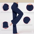 thumbnail image 4 of AherBiu Sweatpants for Womens High Waisted Drawstring Slim Fitted Casual Trousers Fall Solid Color Workrout Yoga Pants, 4 of 9