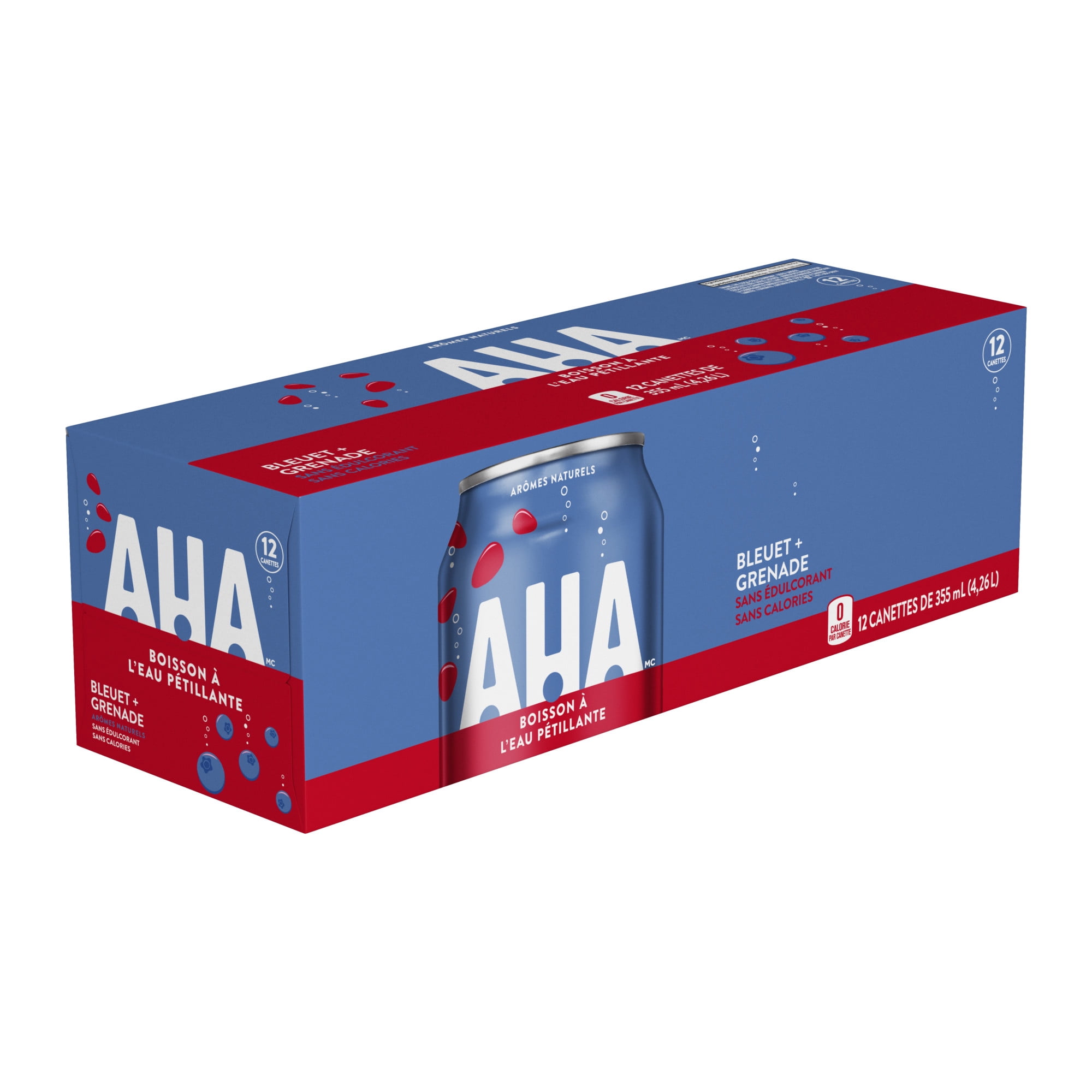 Aha Myrtille Grenade Fridge Pack Cannettes, 355 mL, 12 Pack