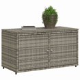 thumbnail image 2 of vidaXL Armoire de Rangement de Jardin Gris 110x55x60,5 cm Rotin Poly, 2 of 5