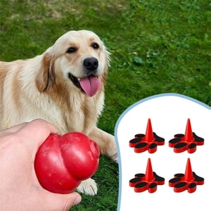SIfdSeng Dog Toy Holder Stopper Compatible with Kong Classic Sizes X S To Xx L Plug Included Red 4Pc Chew Toys for Aggressive Chewers Teething Toys for Puppies Large Breed Girls Dog Interactive Toys