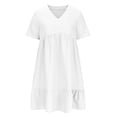 thumbnail image 4 of Yuyuzo Tenue de Robe Formelle pour Femmes Élégante à Manches Courtes Robe de Plage Robe Cocktail à Volants Soirée Bal Robe Courte, 4 of 7