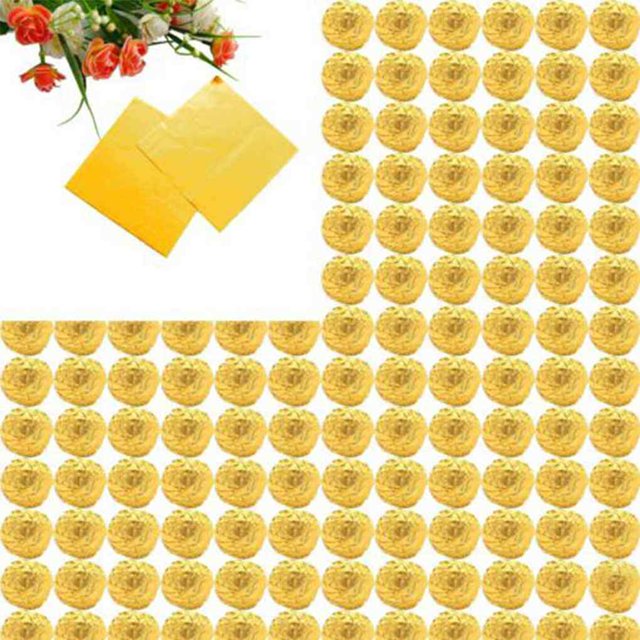 100pcs Square Aluminum Foil Wrappers Colorful Package for Sweets Candy package Candy Chocolate Lollipops