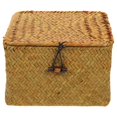 thumbnail image 1 of CNKOO Panier de Rangement Tissé Fournitures de Couture Pratiques Boîte de Rangement Panier de Rangement pour Bric-à-Brac, 1 of 6