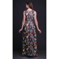 thumbnail image 4 of Bimba Floral Ladies Round Neck Sleeveless Long Tank Casual Maxi PrintDress-Large, 4 of 6
