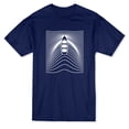 thumbnail image 1 of Dingy Boat Waves Pattern Design Men's Navy T-shirt, 1 of 1