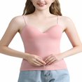 thumbnail image 1 of Women‘s Solid Color Slim Deep V-neck Cropped Top Summer Base Camisole Can Be Worn Outside, 1 of 4