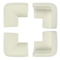 thumbnail image 1 of 4pcs Foam Corner Protector White L Shape Cushion Table Edge Furniture Desk Guard Bumper, 1 of 8