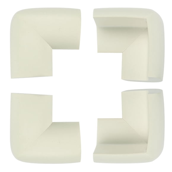 4pcs Foam Corner Protector White L Shape Cushion Table Edge Furniture Desk Guard Bumper