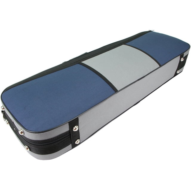D Z Strad Violin Case - Blue & Gray Oblong (4/4)