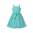 thumbnail image 2 of Robe Fille à Bretelles Spaghetti Cœur avec Poches à Carreaux Verte Robe d'Été Sans Manches 7 Ans, 2 of 6