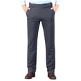 thumbnail image 5 of Pisexur Pantalon Habillé pour Homme Pantalon Chino Extensible Performance Ultime avec Taille Extensible, Pantalon pour Homme Résistant aux Plis Gris Foncé,40, 5 of 5