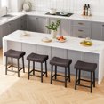 thumbnail image 3 of Cherish Bar Stools 2pcs, 24" Counter Height Upholstered Padded Barstools for Kitchen Counter, Home Bar, 3 of 9