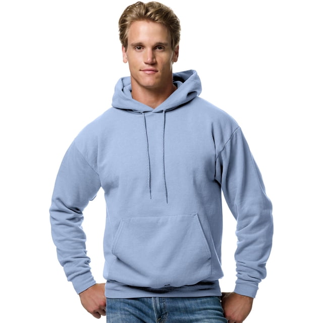 Hanes Mens ComfortBlend EcoSmart Pullover Hoodie Sweatshirt, 5XL, Light Blue