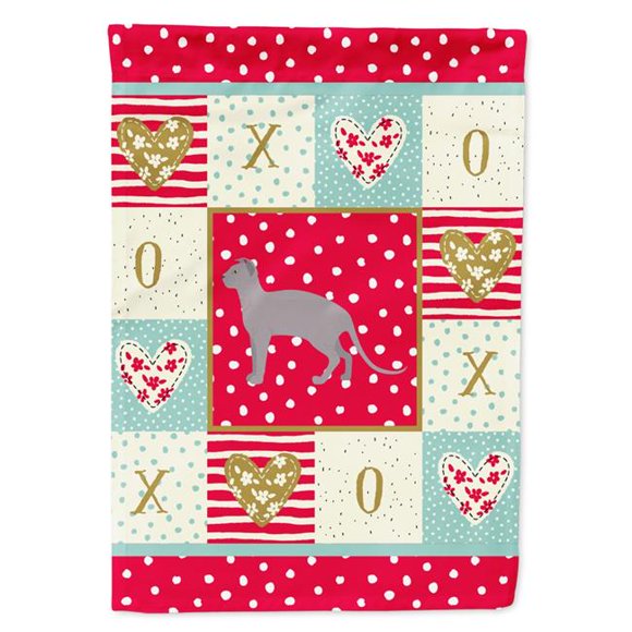 Carolines Treasures CK5730CHF 28 x 0.01 x 40 in. Ukrainian Levkoy No.2 Cat Love Canvas House Flag