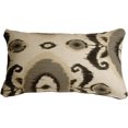 thumbnail image 1 of Pillow Decor Bold Gray Ikat 12x20" Pillow Cover, 1 of 2