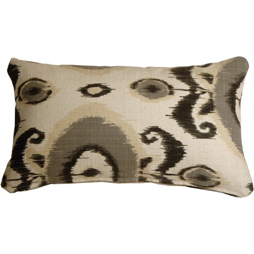 Pillow Decor Bold Gray Ikat 12x20" Pillow Cover