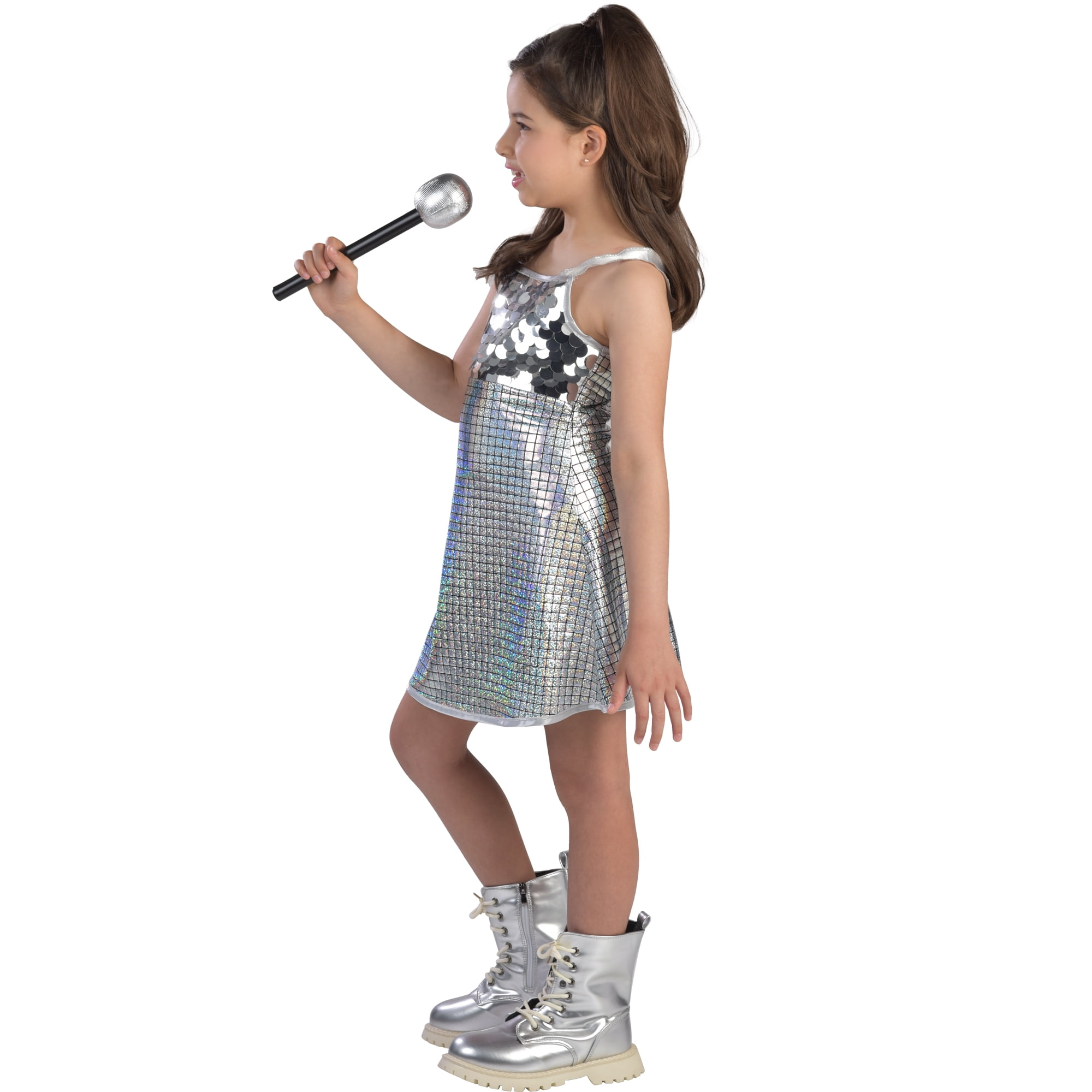 Costume d'Halloween pour fille, star pop, taille grand enfant