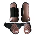thumbnail image 2 of jinwen 4Pcs Horse Front Rear Hind Leg Boots, Equine Tendon Fetlock Protect Brown M, 2 of 9