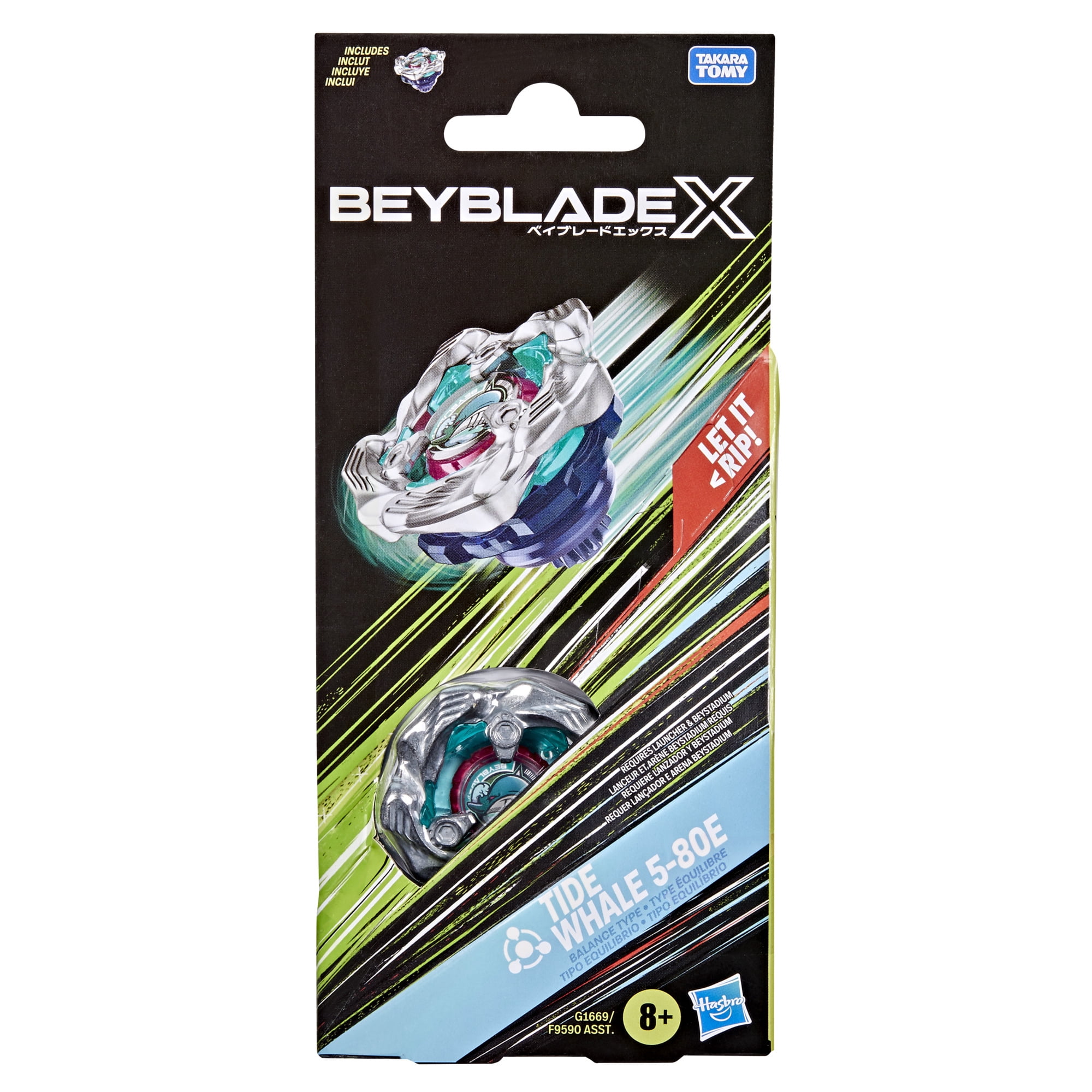 Beyblade X Booster – Tide Whale 5-80E – Toupie équilibre – Takara Tomy – Dès 8 Ans
