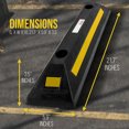 thumbnail image 3 of Pyle PCRSTP11 22 Inch Vehicle Driveway Parking Spot Wheel Guide Stop Tire Block, 3 of 8