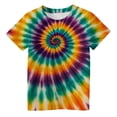 thumbnail image 2 of T-shirts Graphiques pour Filles, Manches Courtes Décontractées, Tee Confortable pour le Quotidien pour Enfants, T-Shirt à Col Rond à Imprimé Tourbillon Stylé pour 2 à 13 Ans, 2 of 4
