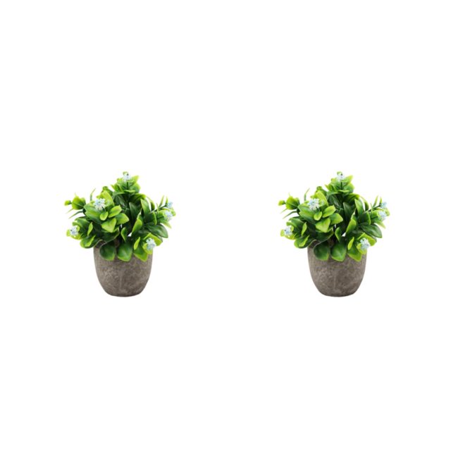 Redempat Plastic Easy To Clean Artificial Succulent Realistic Appearance Long-lasting Durability Eco-friendly new blue babysbreath 2Set