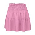 thumbnail image 3 of Women's High Waist A Line Mini Skirt - Flowy Pleated Ruffles, Cute Style for Summer Dating - S-XXL Sizes, 3 of 4