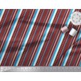 thumbnail image 2 of Soimoi Red Heavy Satin Fabric Dot & Stripe Print Sewing Fabric Yard 54 Inch Wide, 2 of 5