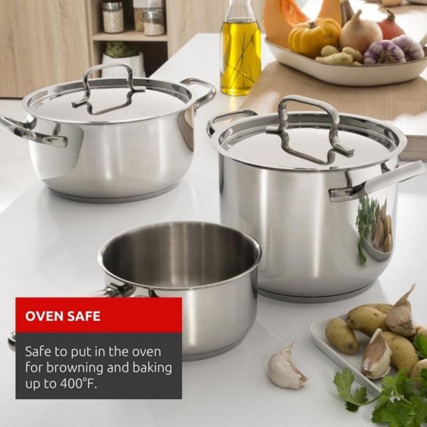 Lagostina Sfizioza Stainless Steel 13 piece Cookware Set