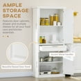thumbnail image 4 of HOMCOM 72" Kitchen Pantry Storage Cabinet with Drawer, Adjustable Shelves, 4 of 10