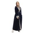 thumbnail image 1 of XZNGL Pyjama en Molleton pour Femmes, Peignoir Épais en Molleton Corail à Empiècements pour Femmes, Robe de Chambre, Pyjama, Tenue de Nuit, avec Poche, Long Peignoir pour Femmes, 1 of 9