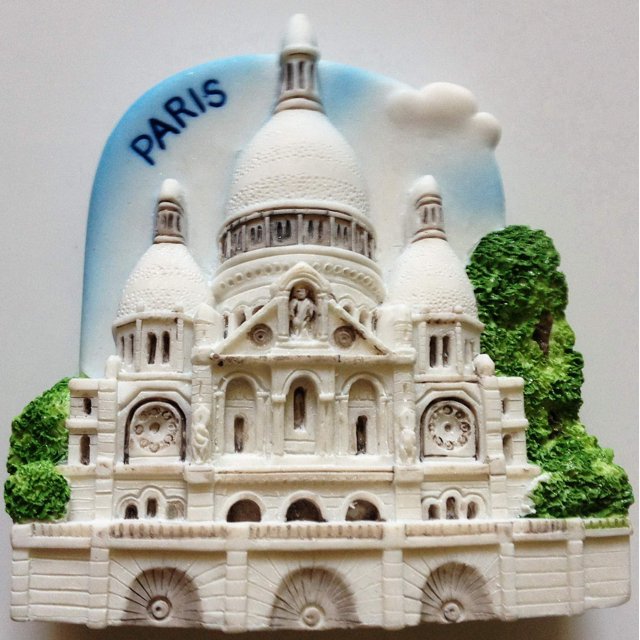 Sacre Cœur Église Paris Résine 3D Réfrigérateur Aimant Thaï Fait Main