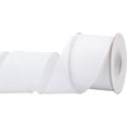 thumbnail image 1 of Joycrosso Burlap Wired Edge Ribbon 2.5 inch x 10 Yards, White, Ideal for Crafting, Gift Wrapping, Wreath, Christmas Tree, and Rustic Wedding Decorations, 1 of 4