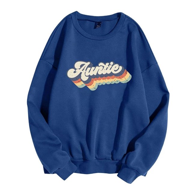 MesaSe Womens Casual Manches Longues Graphiques Tee-Shirts Sweat-Shirts à Col Rond Pull-Overs pour Femmes