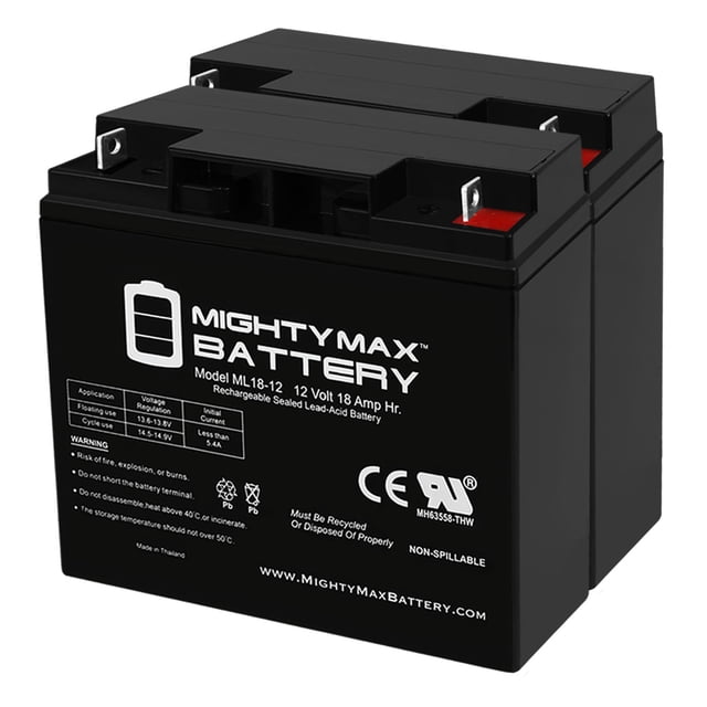12V 18AH SLA Battery Remplacement pour Minuteman BP48V34 - Pack de 2