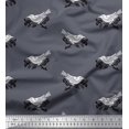 thumbnail image 1 of Soimoi Crepe Silk Fabric Branch & Bird Block Print Fabric by The Yard 42 Inch Wide, 1 of 3
