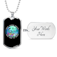 thumbnail image 4 of Camper Collier Poisson Océan Natation Collier Acier Inoxydable Ou 18k or Chien Tag 24" Chaîne, 4 of 8