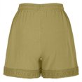 thumbnail image 5 of Summer Clearance! Womens Plus Size Pants,Summer Pants for Womens,Womens Solid Color Retro Hook Flower High Waisted Drawstring Shorts, 5 of 5