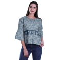 thumbnail image 4 of Moomaya Hauts Boho Coton Décontractés Amples Blouses Haut d'Été Col Rond T-Shirt, 4 of 4