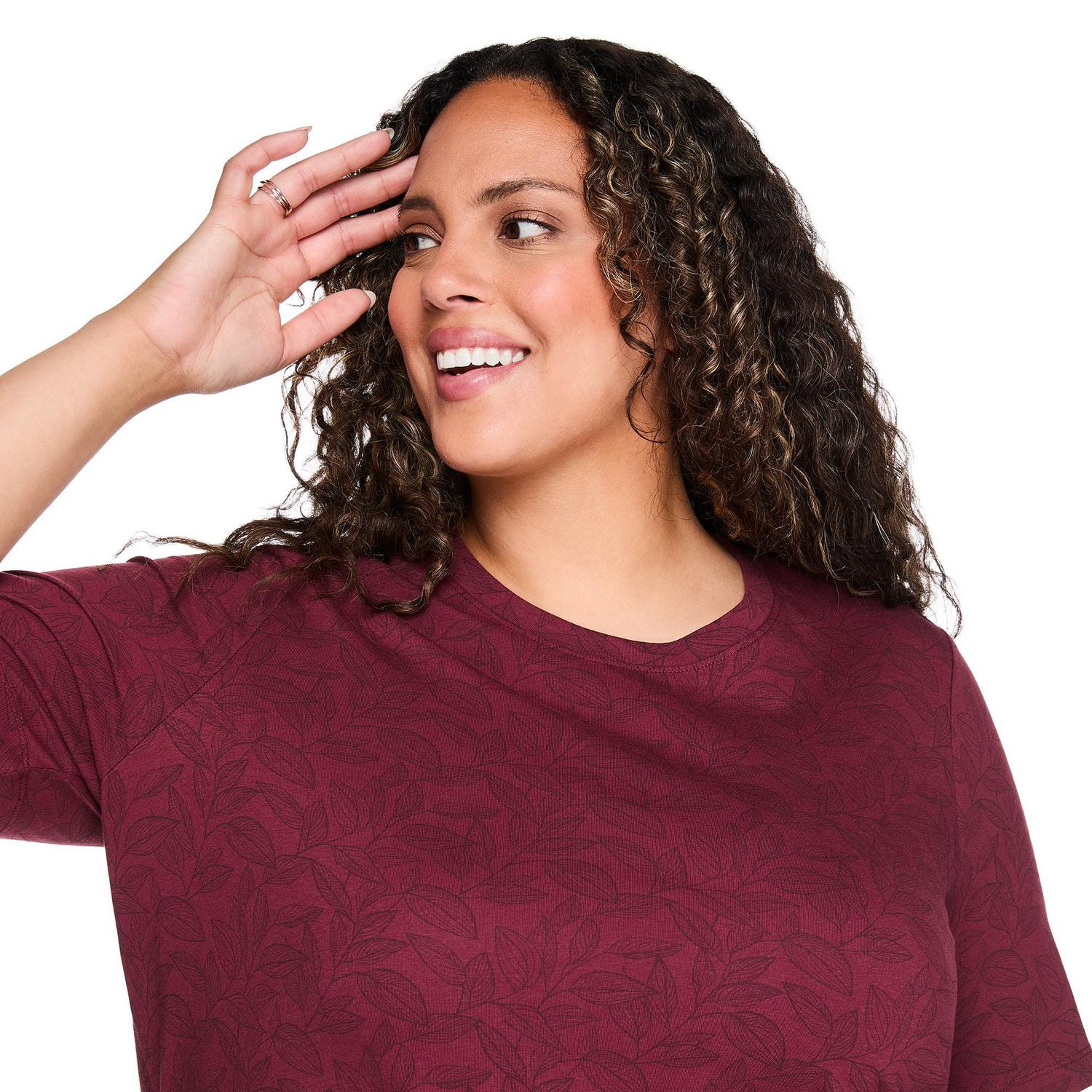 T-shirt à encolure ras du cou Lane Bryant Plus pour femmes